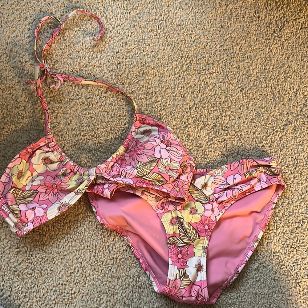 Pink Floral Bikini